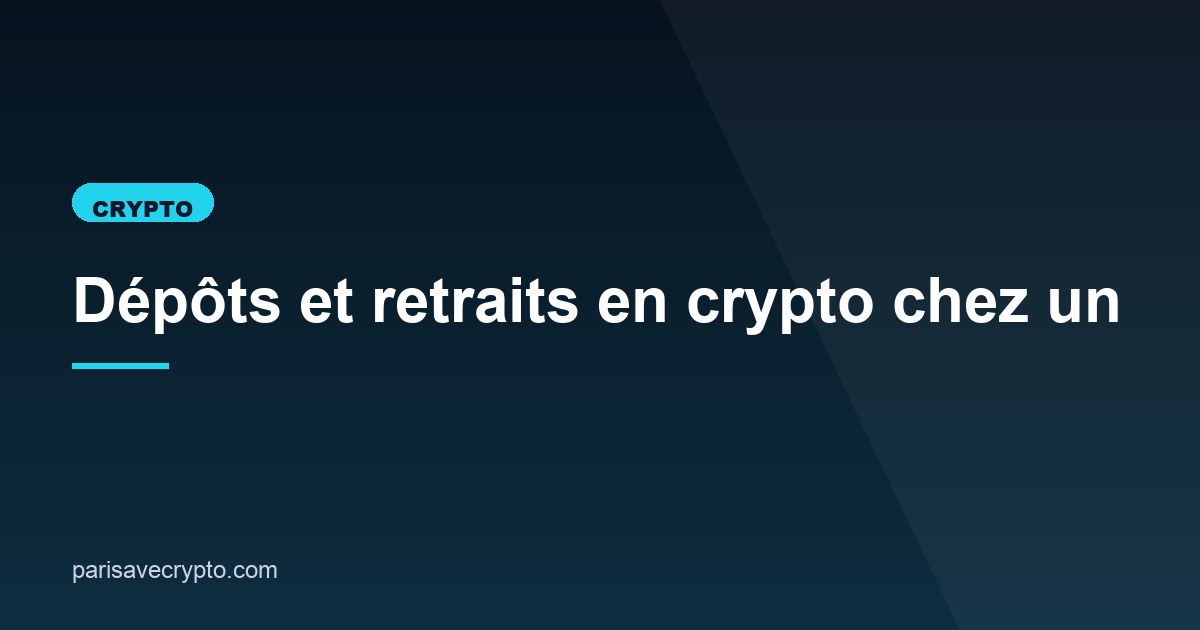 Illustration de l'article consacré aux dépôts en crypto