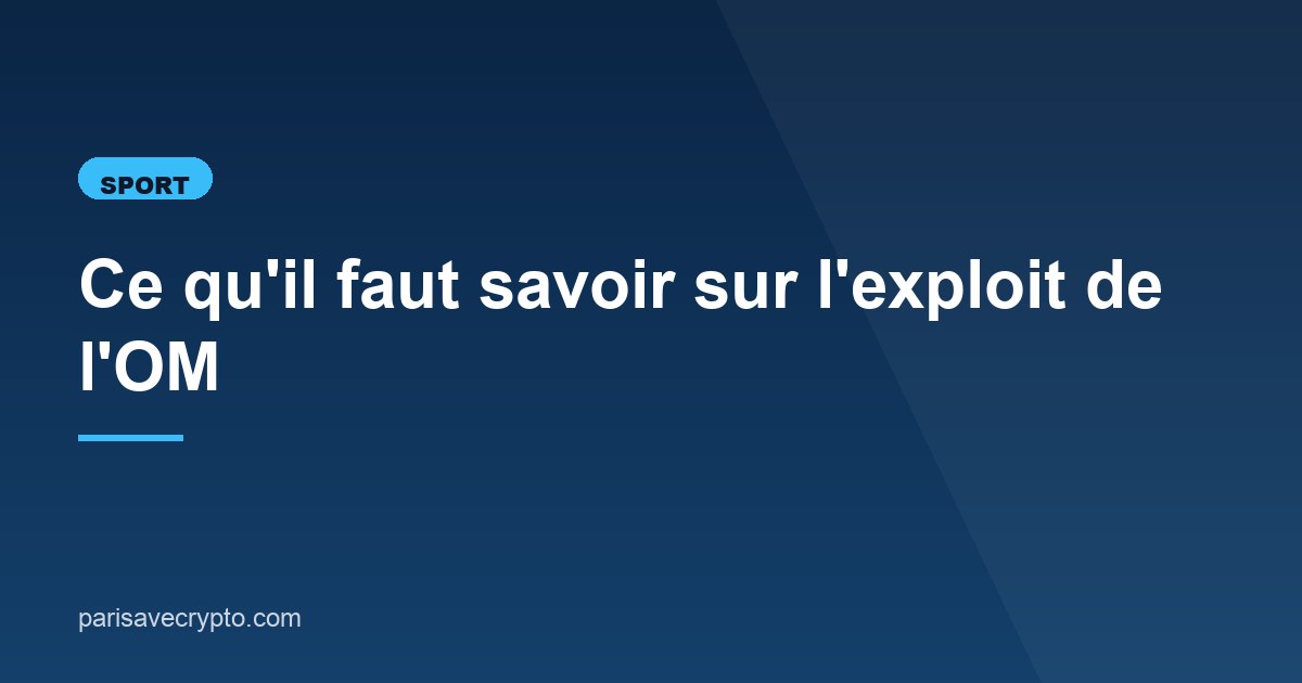 Illustration de l'article consacré à l'exploit de l'OM en 1993